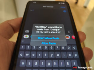 apple ios 16 iphone copy paste prompt bug